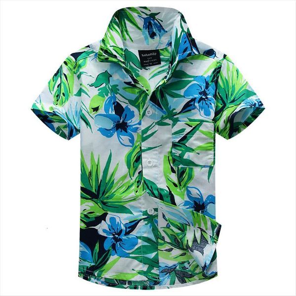 

arrival cotton 100% floral shirt hawaiian aloha for boy t1520, White;black