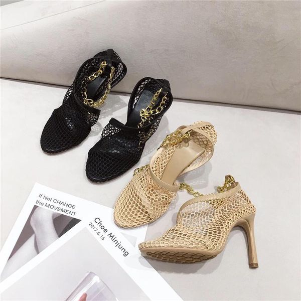 

beige heeled sandals shoes 2021 women's large size black high laces new comfort denim girls big pointed elastic band