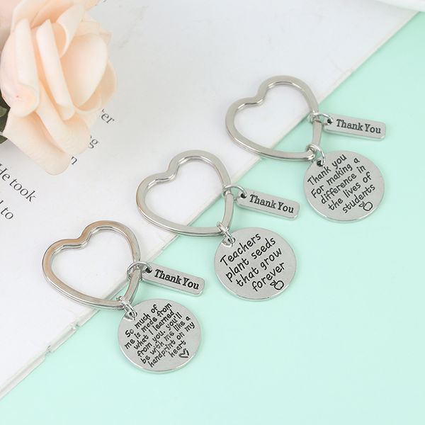 

10PCTeacher Appreciation Day Cabochon Charms Keychain Keyring Key Ring Gift Hot