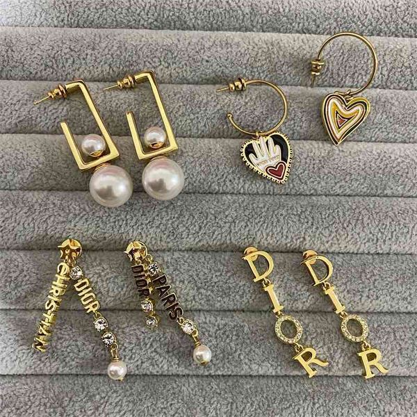 

75%off outlet letter pearl earrings for female net star baby, Silver