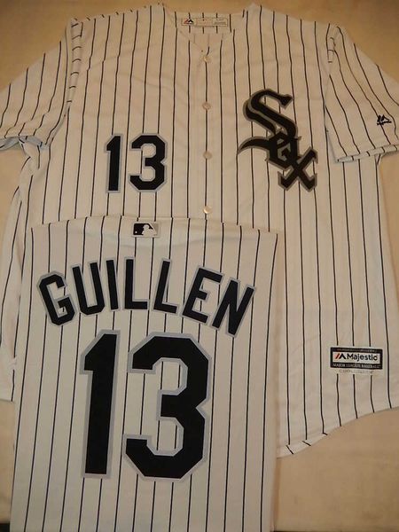 

custom sewing ozzie guillen baseball cool base jersey men women youth kids baseball jersey xs-6xl, Black