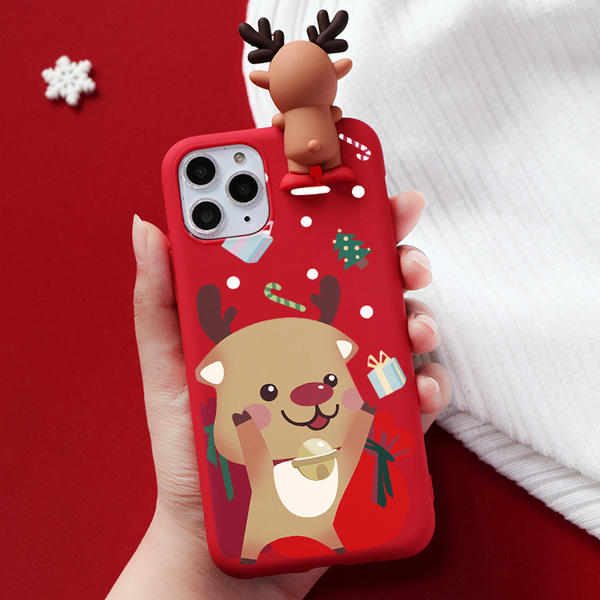 

cute cartoon christmas 3d doll phone case for iphone 12pro se2 12 mini 11 pro xs max xr x 5 6 6s 7