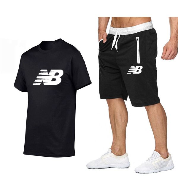 

designer tracksuit new o-neck short-sleeved men's t-shirt men's and women's fashion t-shirt casual sports suit high-quality, Gray