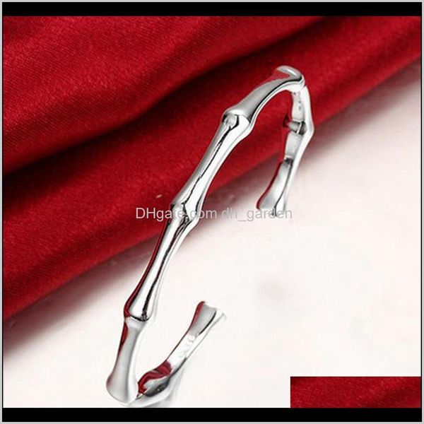 

bangle bracelets jewelrypromotions nice women ladies gift 925 sterling sier pleated fashion jewelry charms cuff ps0937 drop delivery 2021 na, Black