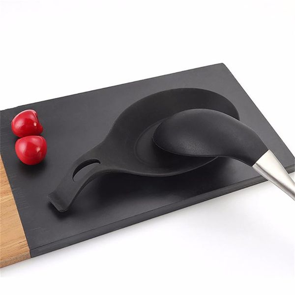 

grade silicone heat resistant spoon rest utensil spatula holder gadget kitchen storage rack tool aid home organizer