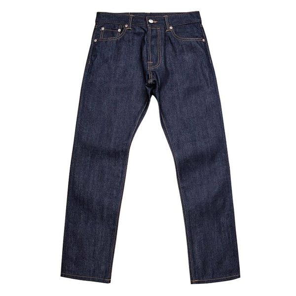 

men's jeans xx-0007 red indigo selvage unwashed 13oz denim pants unsanforised natural dye jean, Blue