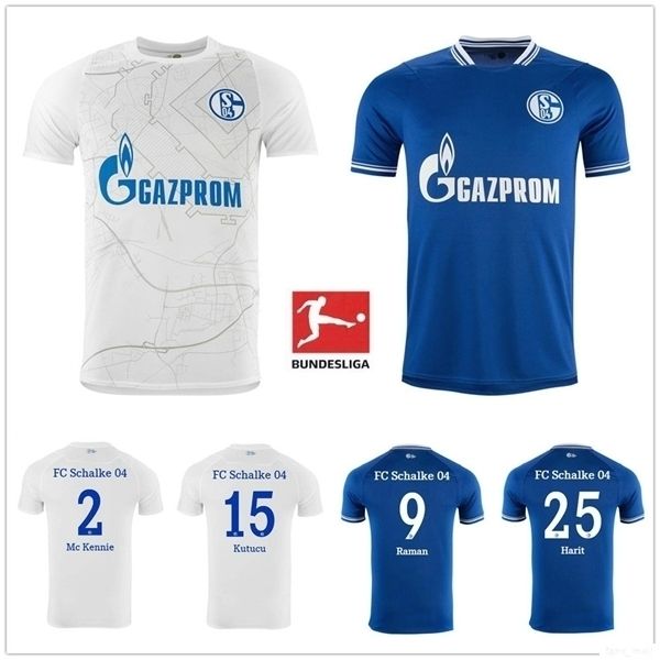 

2020 new schalke home blue soccer jersey 20 21 schalke 04 away football shirts #7 uth serdar bentaled caligiuri 20 21 football jerseys, Black;yellow