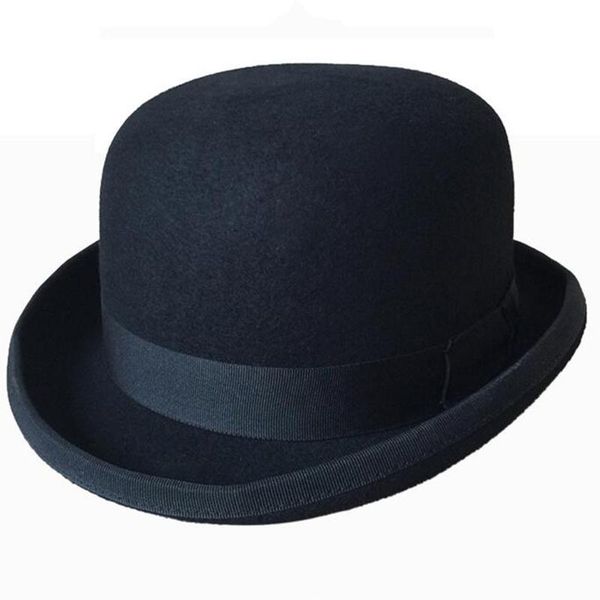

2021 retro hard women men wide brim fedora mans jazz hat fedora panama wool hats h3, Blue;gray