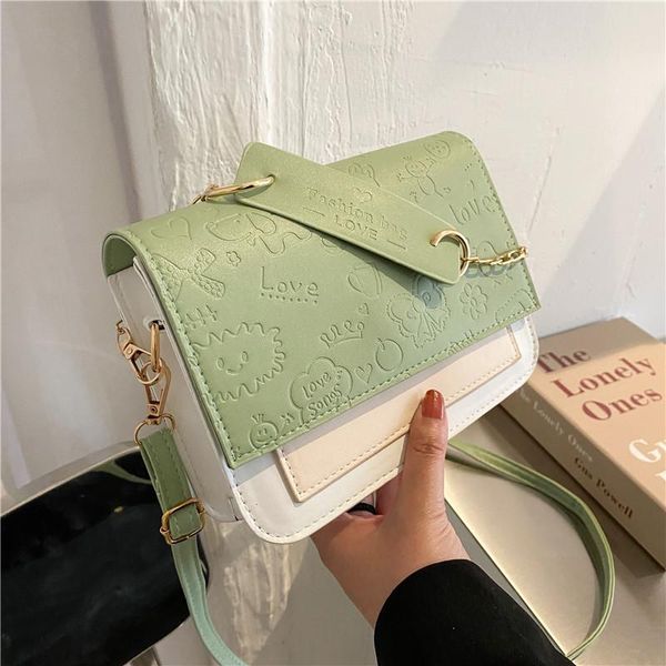 

evening bags summer small bag 2021 fashion female simple messenger casual one-shoulder square handbag
