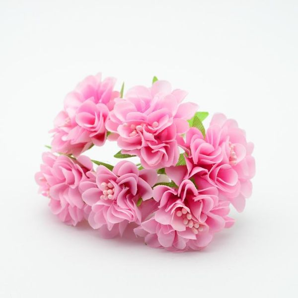 

6pcs silk carnation christmas wreath decor for home wedding diy new year gifts box fake daisy stamens artificial flowe jllgkz