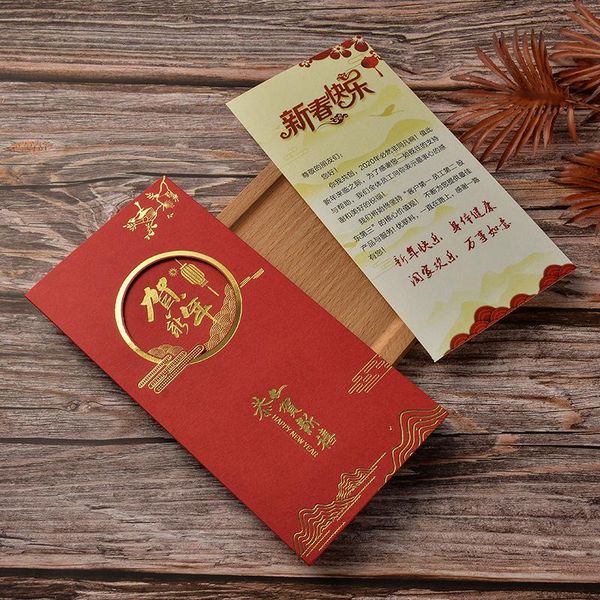 

greeting cards 2021 year's card high-end business chinese style hollow cow