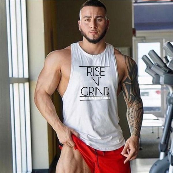 

cotton tank men sleeveless for boys bodybuilding clothing undershirt fitness stringer workout vest, White;black