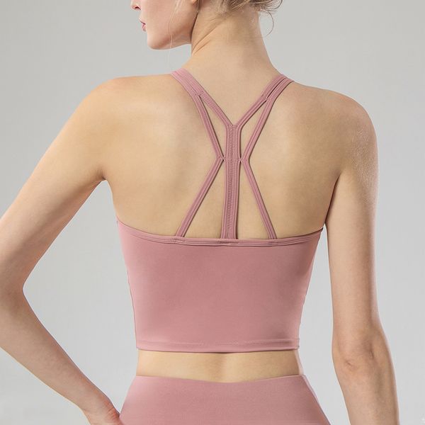 

beauty back cross large size anti - shock gathering fitness anti - shock sports bra, Black;white