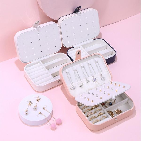 

storage boxes & bins multifunction jewelry organize box travel bathroom ring necklace case household earring arrange packaging accessories