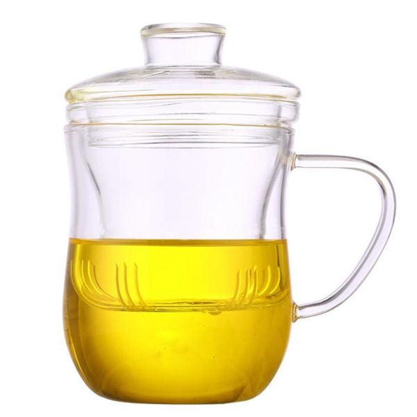 

wine glasses justdolife tea cup set heat resistant thick glass creative healthy beverage coffee mug latte with infuser & lid