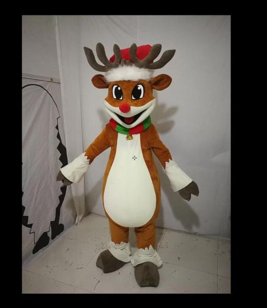 

halloween reindeer mascot costume customization cartoon anime theme character christmas carnival adults birthday party fancy outfit, Red;yellow