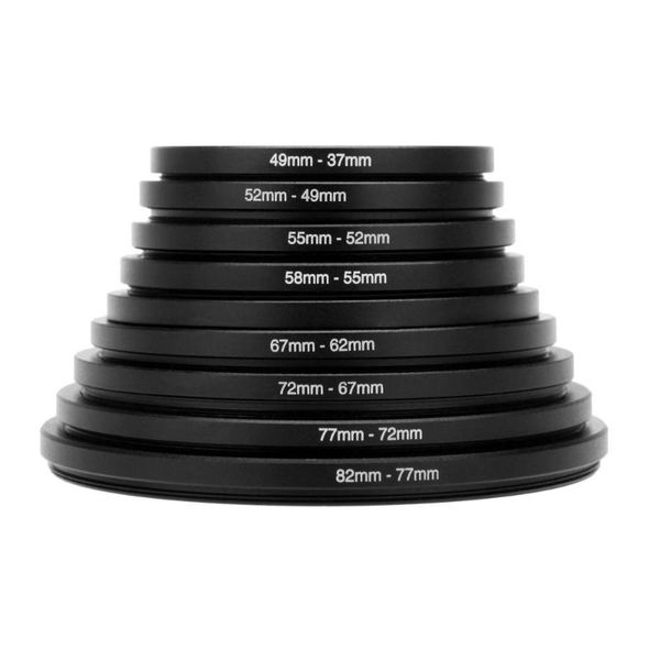 

lens adapters & mounts 18pcs step up down filter ring adapter set 37 - 82mm for