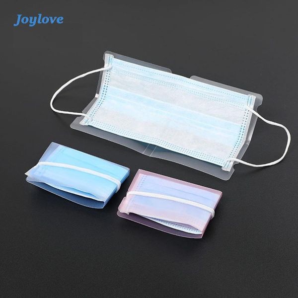 

storage bags 10/20pcs portable plastic mask clips bag mini foldable holder container candy color case dustproof pollution