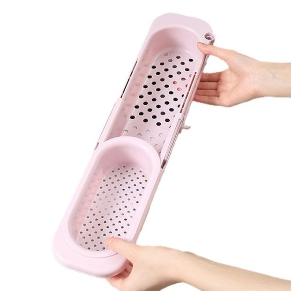 

kitchen storage & organization 2021 sink holder adjustable drainer tray sponge soap rack cloth shelf