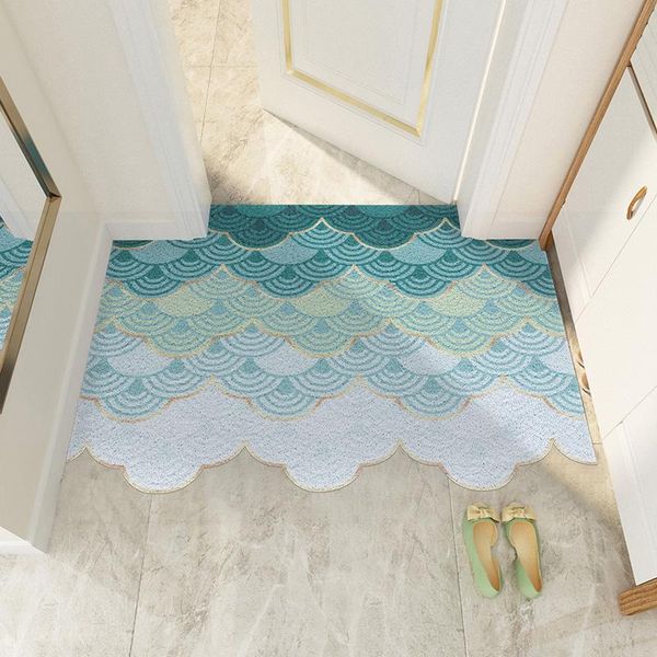 

carpets ripple pattern anti-slip mat kitchen living room pvc custom home doormat entrance door carpet diy hallway