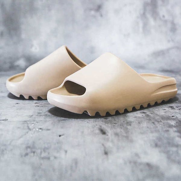 

yeesy slide women men slippers desert sand bone resin bench foam runner sneakers brown football basketball soccer shoes sports fashion jyo2, Black