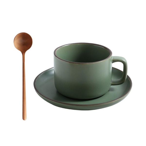 

cups & saucers light luxury ceramic coffee cup disc home suit creative minimalist office water afternoon tea with spoon