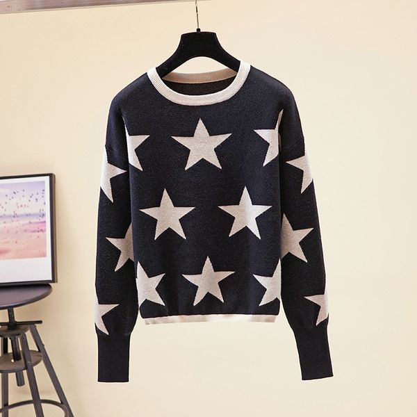 

women's sweaters suÃ©ter feminino para o outono, pulÃ´ver de lÃ£ casual, vintage, de malha, , gola redonda, moda coreana r2vm, White;black