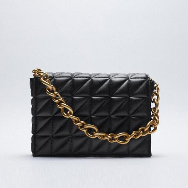 

evening bags women's shoulder 2021 thick chain quilted purses and handbag women clutch ladies hand bag