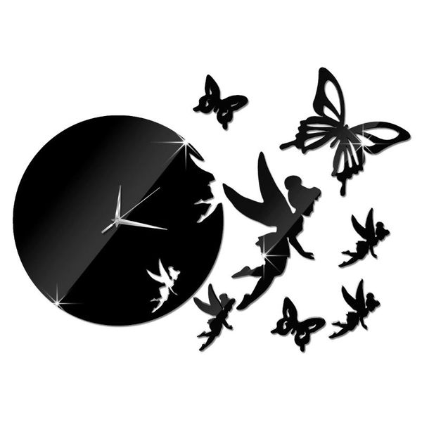 

wall clocks fairy mirror decoration diy clock