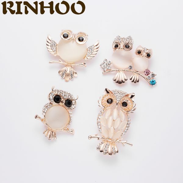 

elegant cz rhinestone opal owl brooches for women gold color bird animal pins and brooches fashion wedding jewelry giftdio chan contact, Gray