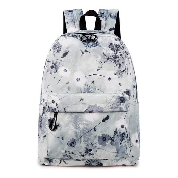 

backpack women chinese ink and wash painting lotus flower teenage girls school bag travel