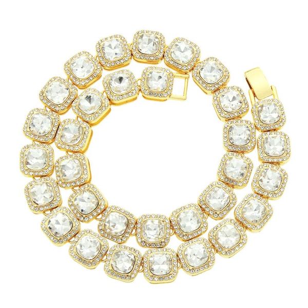 

chains the creative hip hop man diamond drill is full of tiktok, same fashion personality net red necklace., Silver