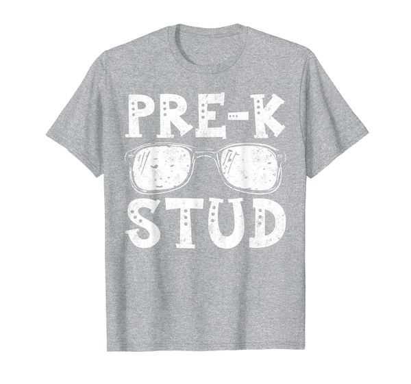 

pre-k stud first day of preschool gift back to school t-shirt, White;black