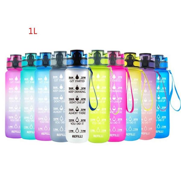 

water bottle 1l tritan gallon drink bottles portable sports phone stand gym jug