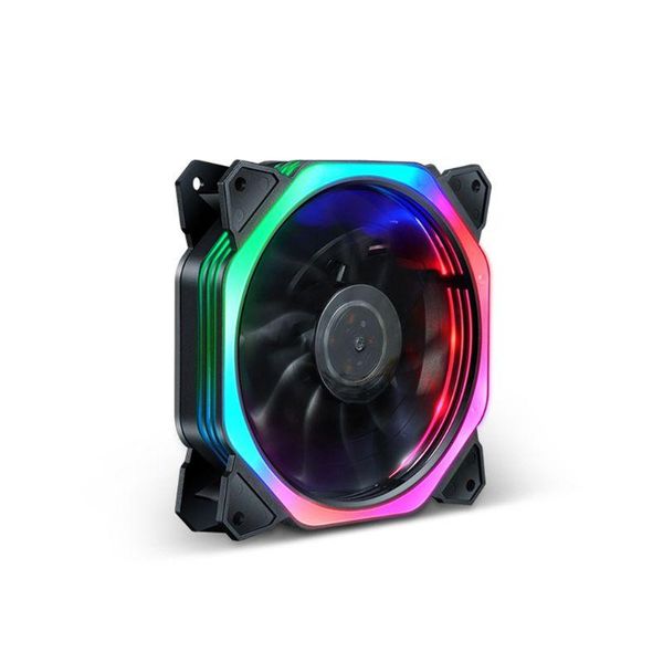 

1pc 12cm double aperture multi-colored silent led computer case pc cooling fan 12v cooling fan