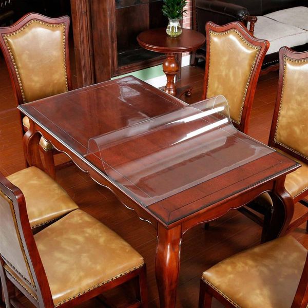 

table cloth tablecloth waterproof rectangle cover mat kitchen solid oil proof protector soft glass cloth2mm pvc transparent
