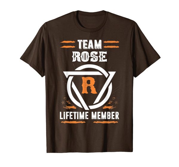 

team rose lifetime member gift for surname last name t-shirt, White;black
