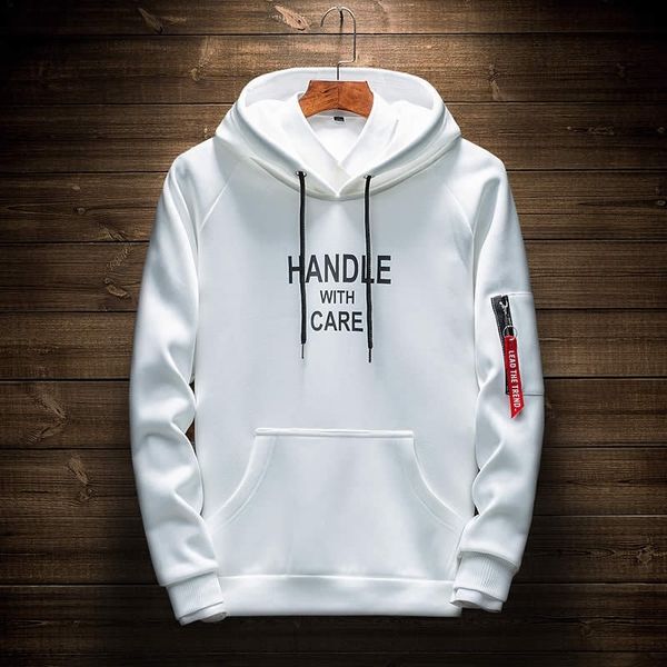 

2021 spring and autumn long sleeve sweater hooded baseball jacket men's sports casual men's letter printing, Black