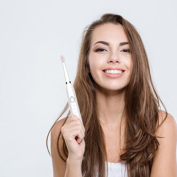 

smart electric toothbrush 3 in 1 waterproof sonic vibration 5 modes ultrasonic facial massage wash face brush usb charging tooth