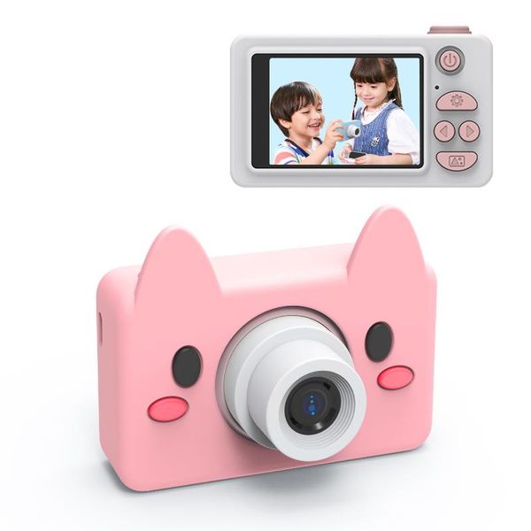 

mini cameras kids digital video camera 32mp 2 inches ips screen with face recognition cartoon protecive case 32g tf card pography