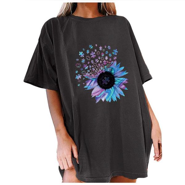 

women's t-shirt women floral print short sleeve tee shirts summer o neck casual tshirts fashion plus size 4xl t shirt tees mujer, White