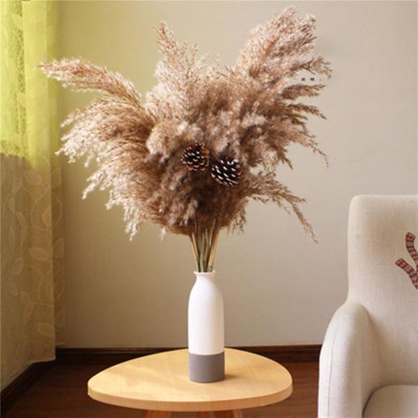 

10/20pcs pampas grass decor plants home wedding decor dried flowers bunch feather flowers natural ing