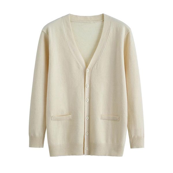 

women's knits & tees jk uniform sweater spot japanese couple cardigan student school knit female autumn, White