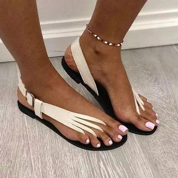 

sandals 2021 women's sandal women summer shoe flat travel beach shoes clip toe, Black