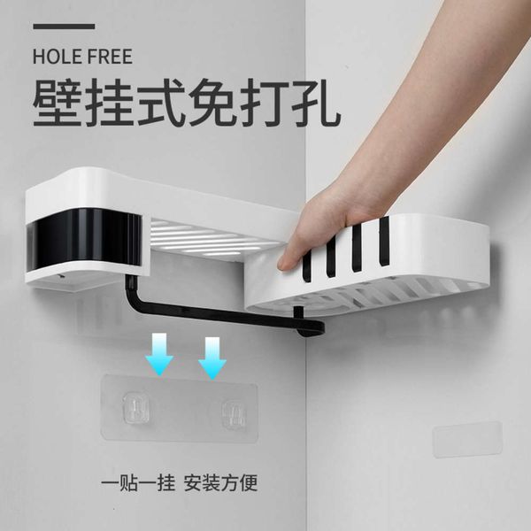 

no mark and no hole toilet, bathroom, revolving wall rack, kitchen wall suction triangle rack