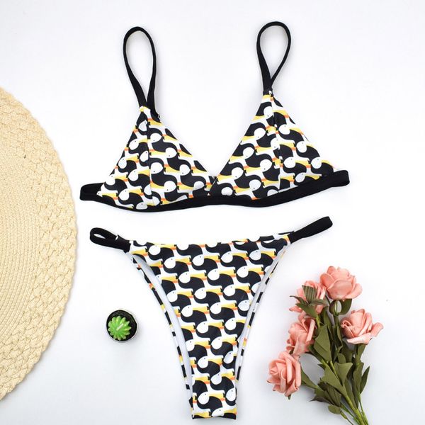 

women print brazilian high cut set badmode summer double batsuit biquini bikini 2021, White;black