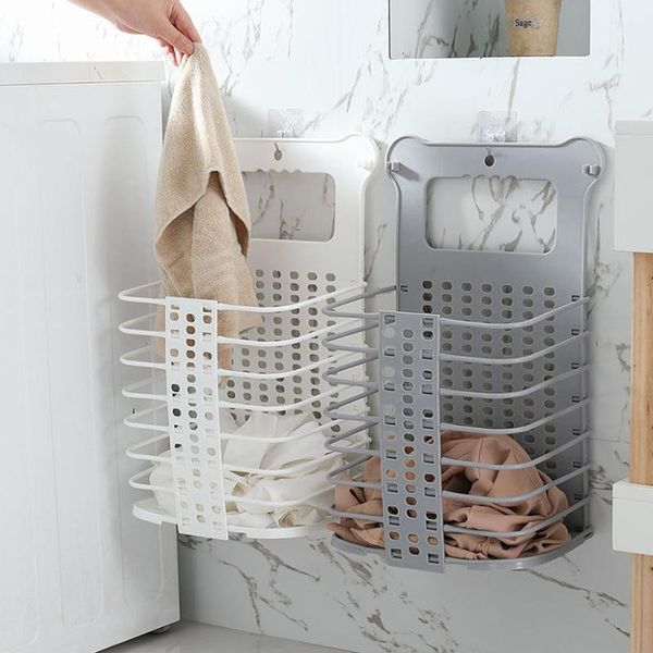 

laundry room basket plastic clothes sorter foldable storage bags