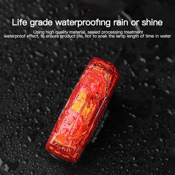

bike lights led usb rechargeable tail light warning lamp taillight self-powered magnetic induction accessories bicycle