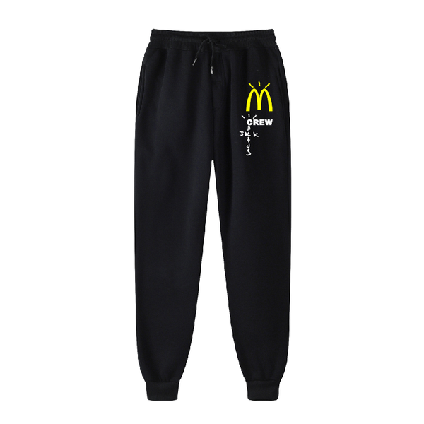 

men's pants drop travis scocactus jack festival world globe hip hop sweatpants women men drawstring joggers, Black