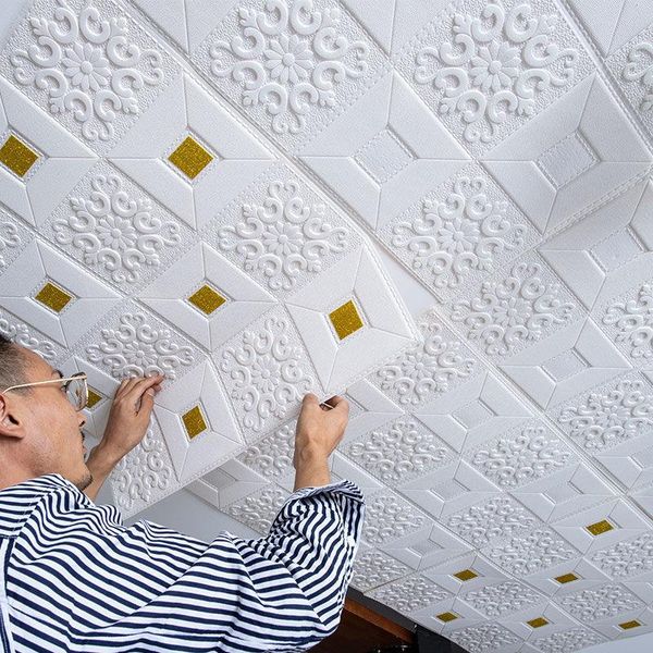 

wallpapers foam wallpaper self-adhesive waterproof moisture-proof anti-collision upgrade thickness 5mm 3d wall stickers paper